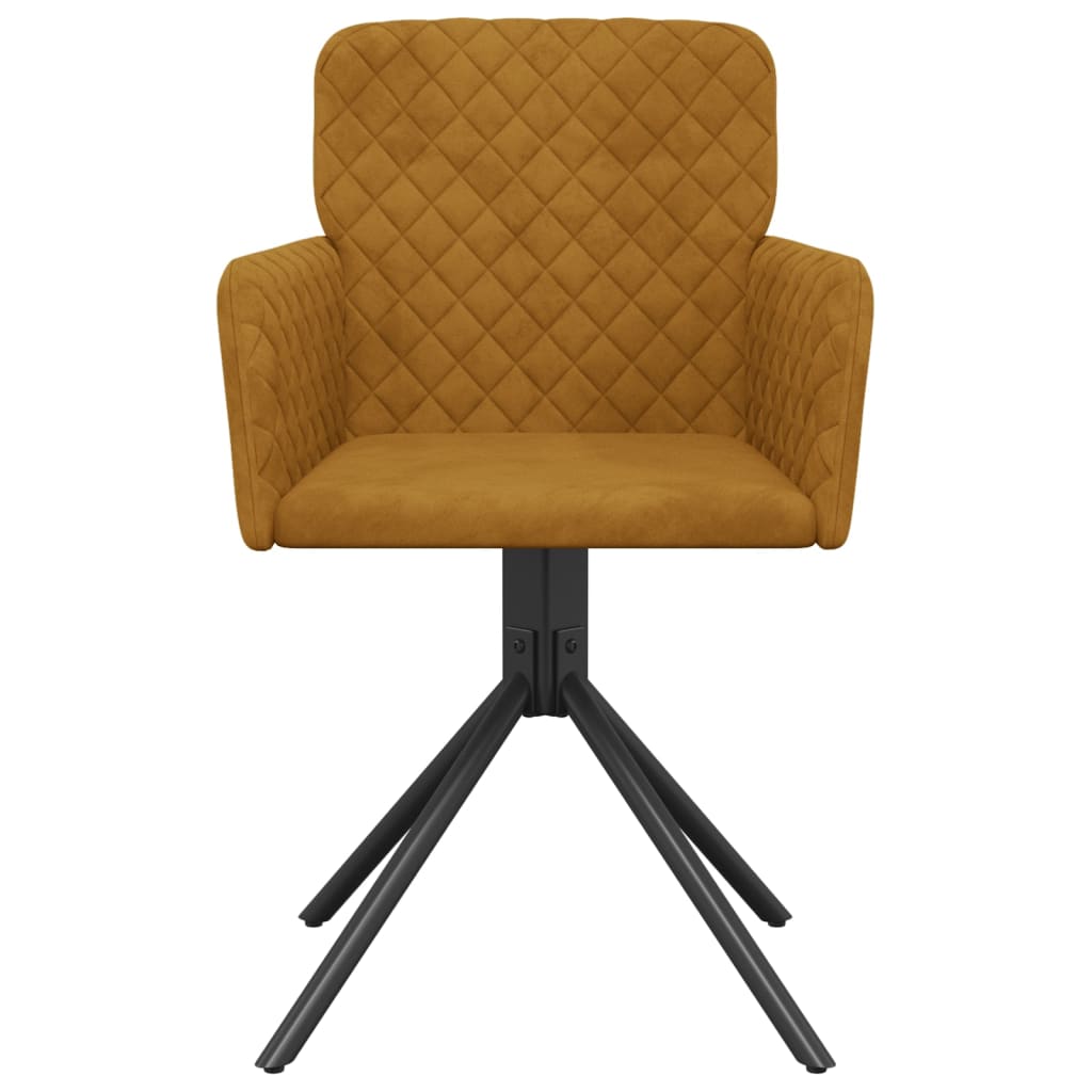 Eetkamerstoelen draaibaar 2 st fluweel bruin is nu te koop bij PeponiXL, paradijselijk wonen!