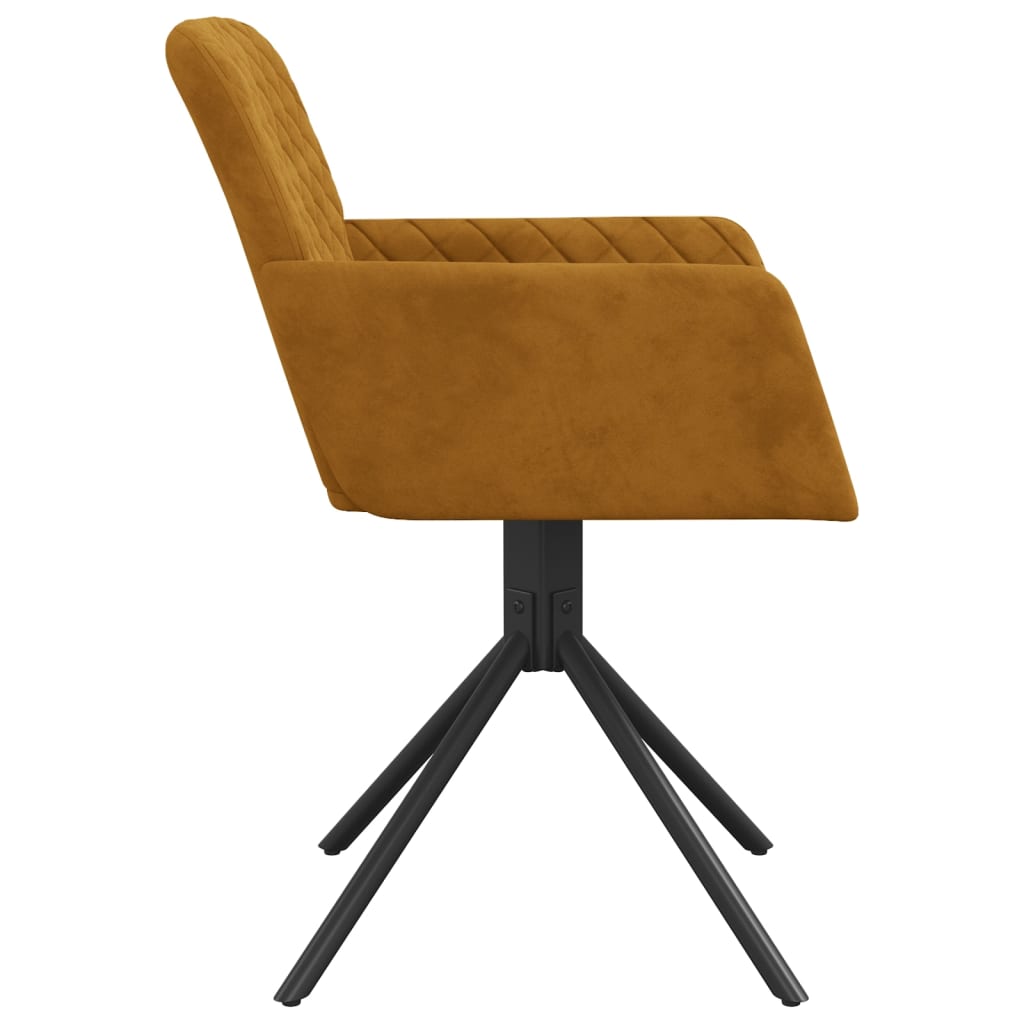 Eetkamerstoelen draaibaar 2 st fluweel bruin is nu te koop bij PeponiXL, paradijselijk wonen!