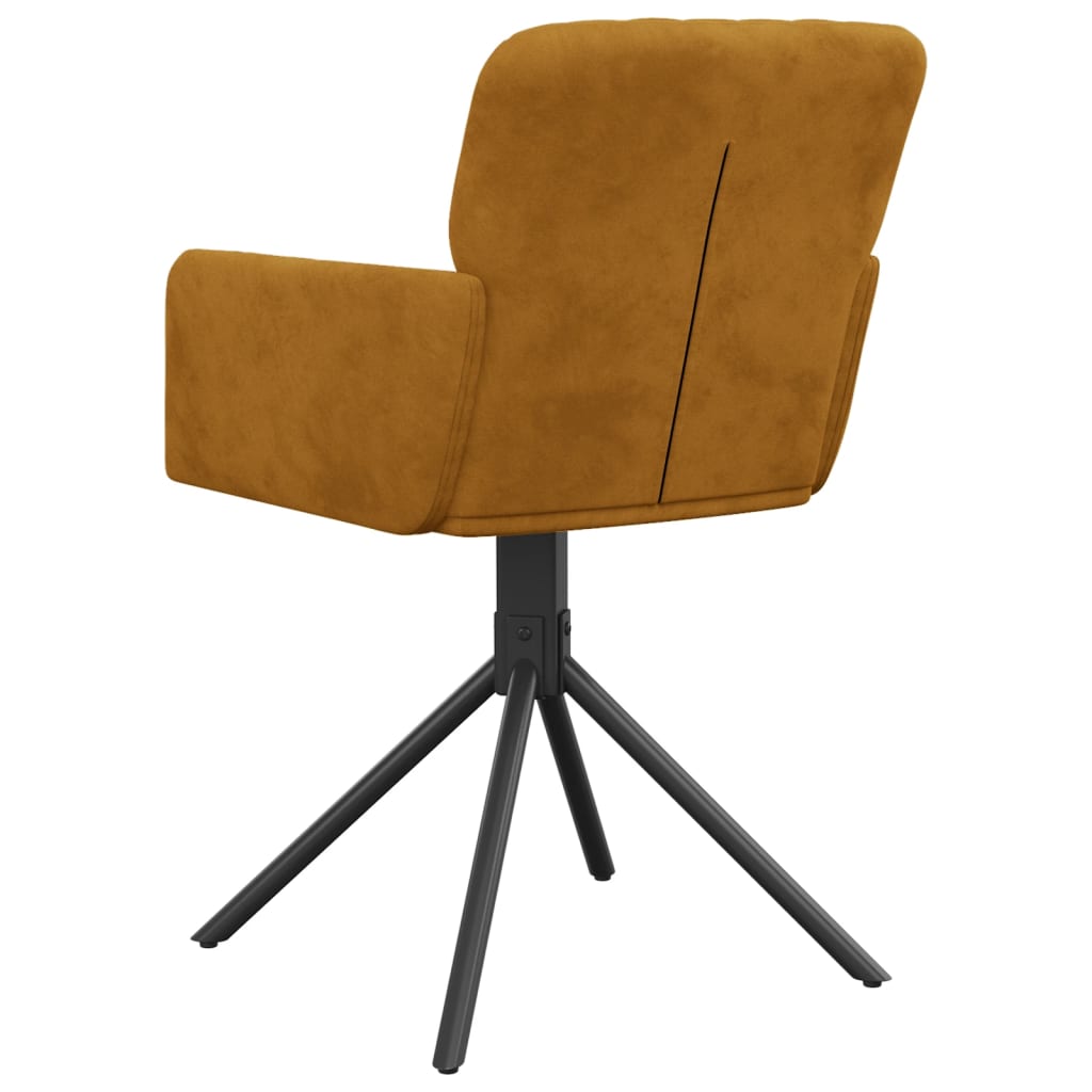 Eetkamerstoelen draaibaar 2 st fluweel bruin is nu te koop bij PeponiXL, paradijselijk wonen!