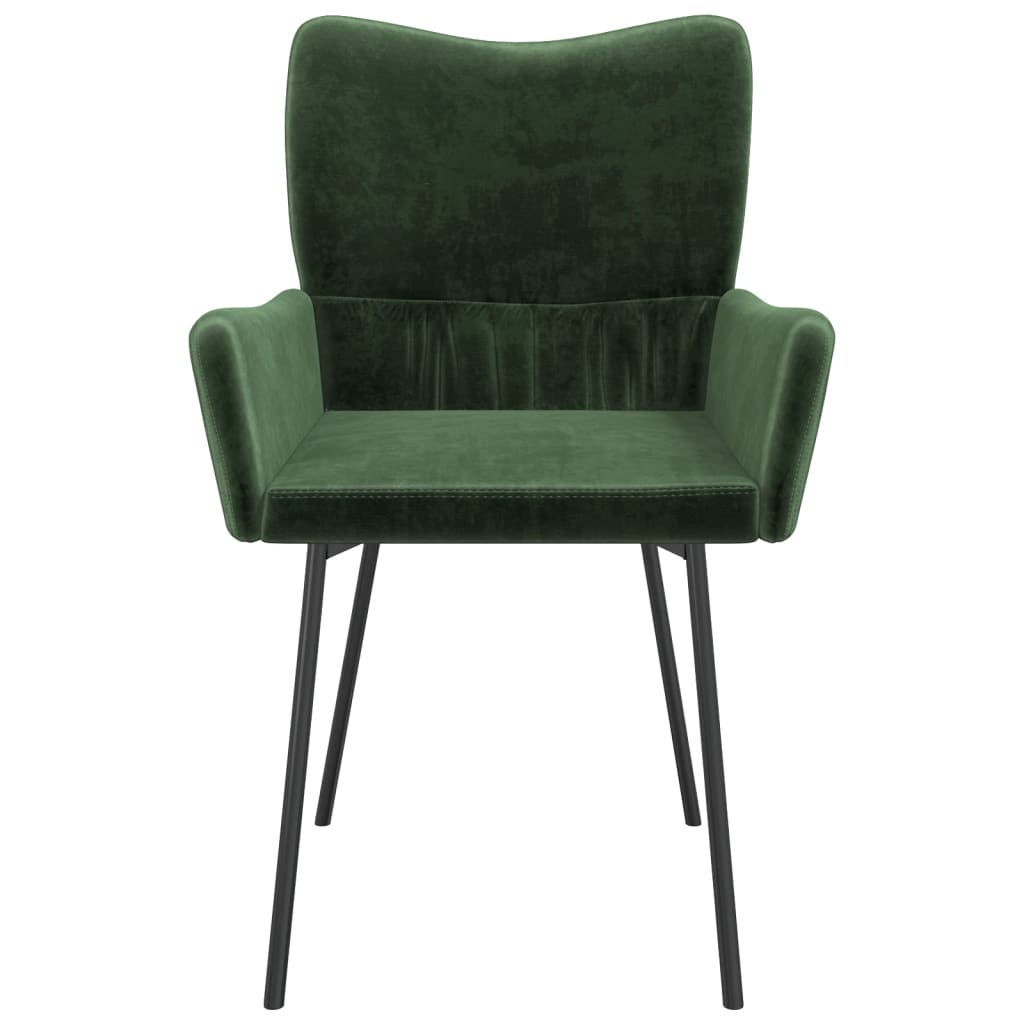 Eetkamerstoelen 2 st fluweel donkergroen is nu te koop bij PeponiXL, paradijselijk wonen!