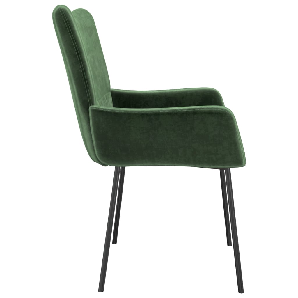 Eetkamerstoelen 2 st fluweel donkergroen is nu te koop bij PeponiXL, paradijselijk wonen!