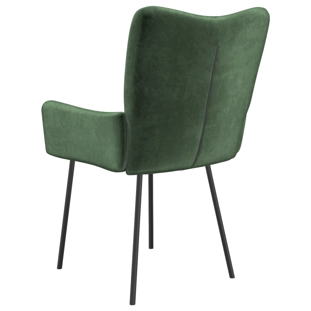 Eetkamerstoelen 2 st fluweel donkergroen is nu te koop bij PeponiXL, paradijselijk wonen!