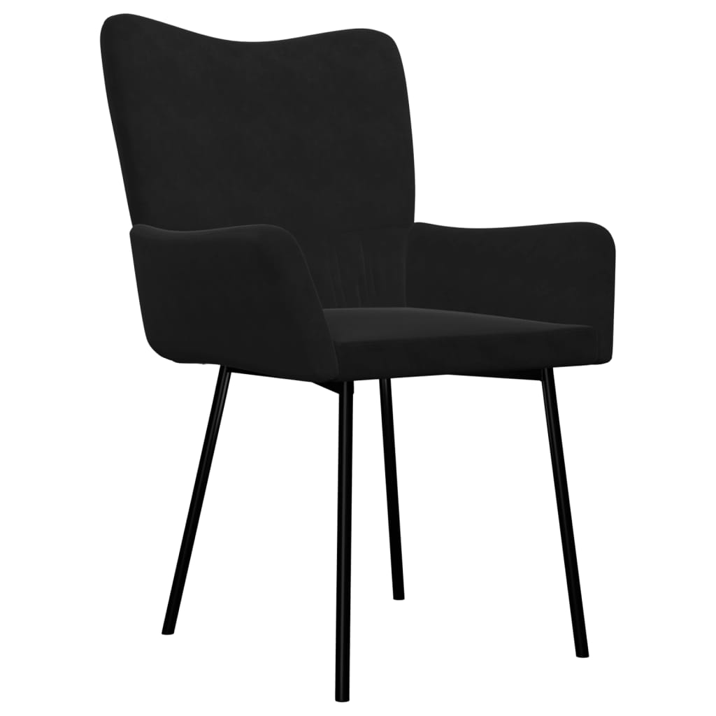 Eetkamerstoelen 2 st fluweel zwart is nu te koop bij PeponiXL, paradijselijk wonen!