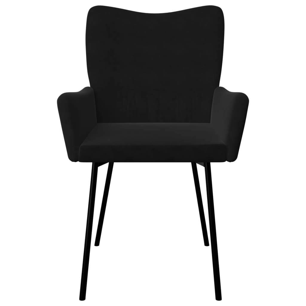 Eetkamerstoelen 2 st fluweel zwart is nu te koop bij PeponiXL, paradijselijk wonen!