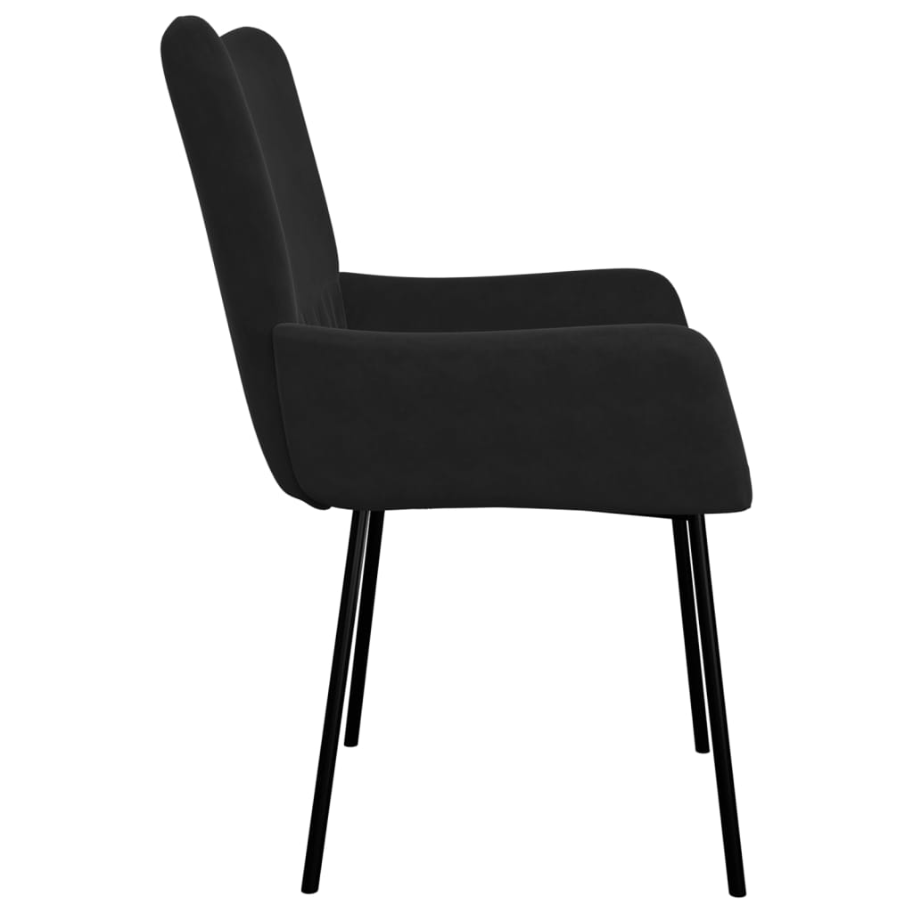 Eetkamerstoelen 2 st fluweel zwart is nu te koop bij PeponiXL, paradijselijk wonen!