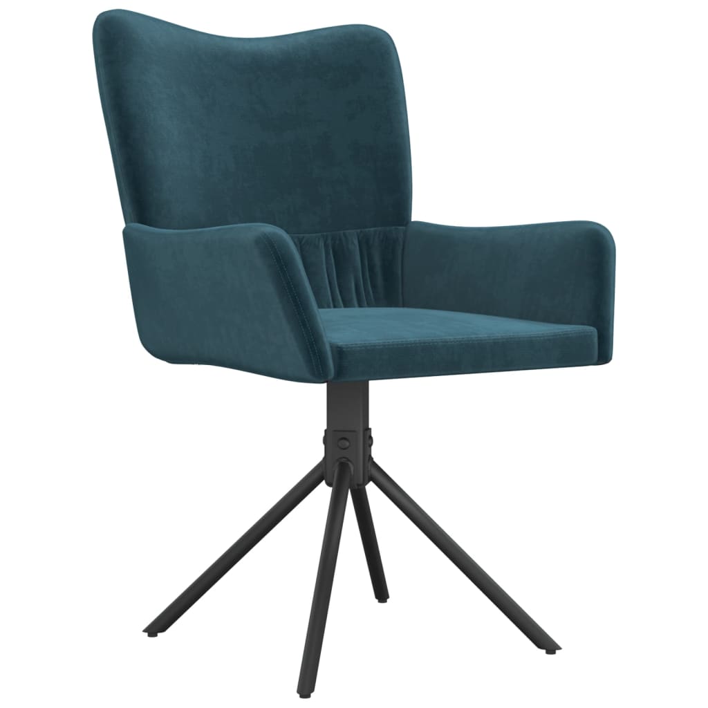 Eetkamerstoelen draaibaar 2 st fluweel blauw is nu te koop bij PeponiXL, paradijselijk wonen!