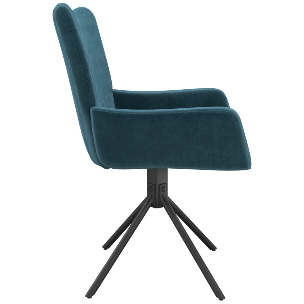 Eetkamerstoelen draaibaar 2 st fluweel blauw is nu te koop bij PeponiXL, paradijselijk wonen!