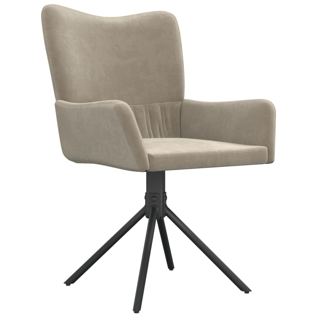 Eetkamerstoelen draaibaar 2 st fluweel lichtgrijs is nu te koop bij PeponiXL, paradijselijk wonen!