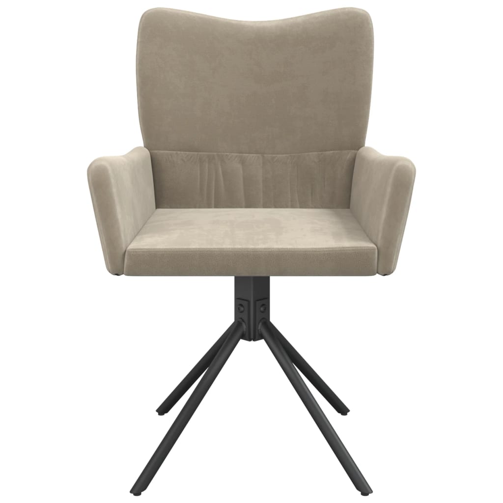 Eetkamerstoelen draaibaar 2 st fluweel lichtgrijs is nu te koop bij PeponiXL, paradijselijk wonen!