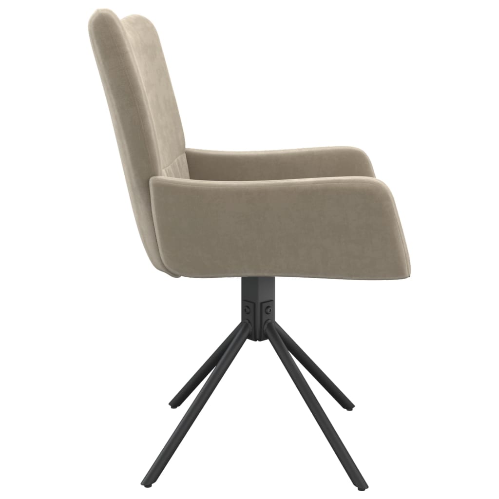 Eetkamerstoelen draaibaar 2 st fluweel lichtgrijs is nu te koop bij PeponiXL, paradijselijk wonen!