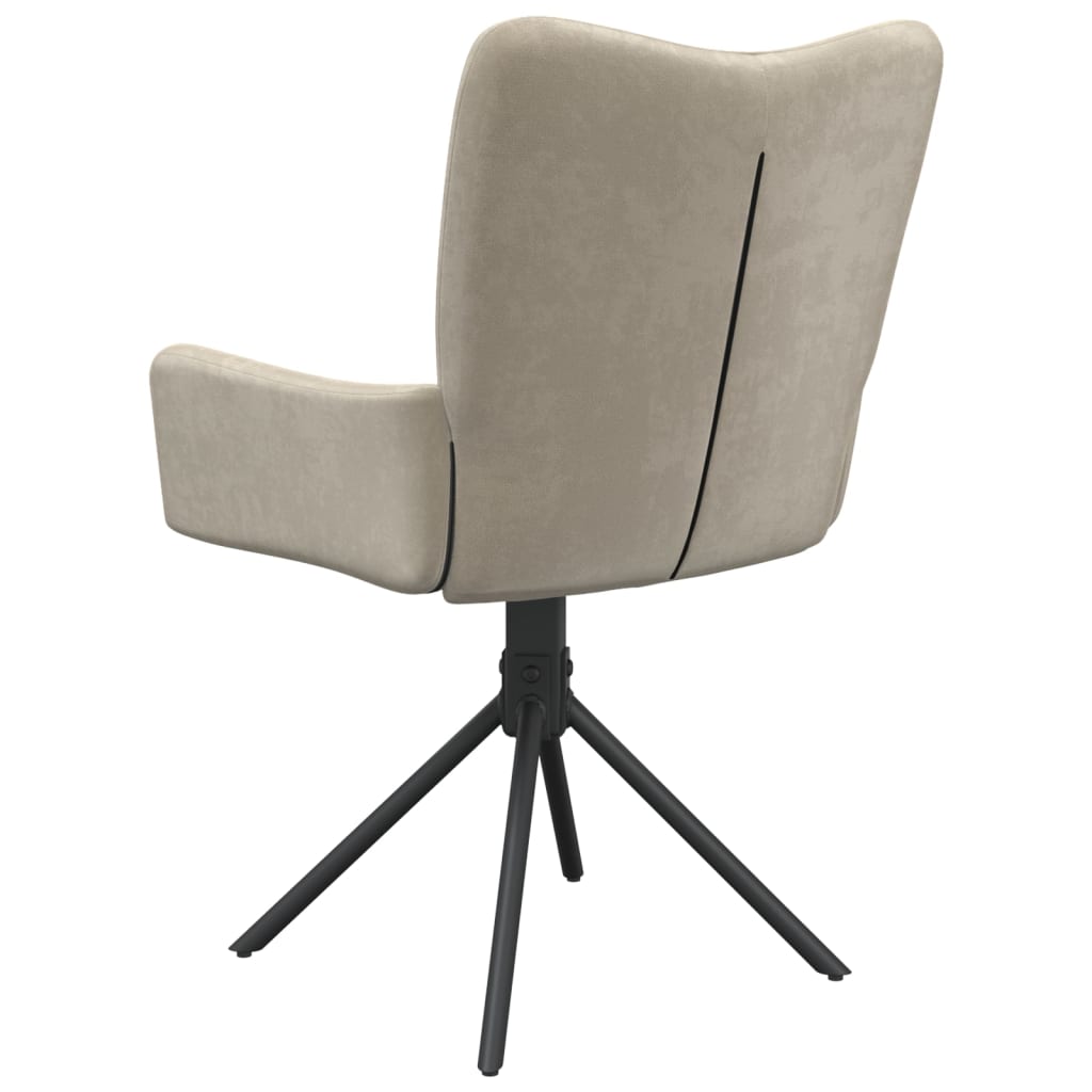 Eetkamerstoelen draaibaar 2 st fluweel lichtgrijs is nu te koop bij PeponiXL, paradijselijk wonen!