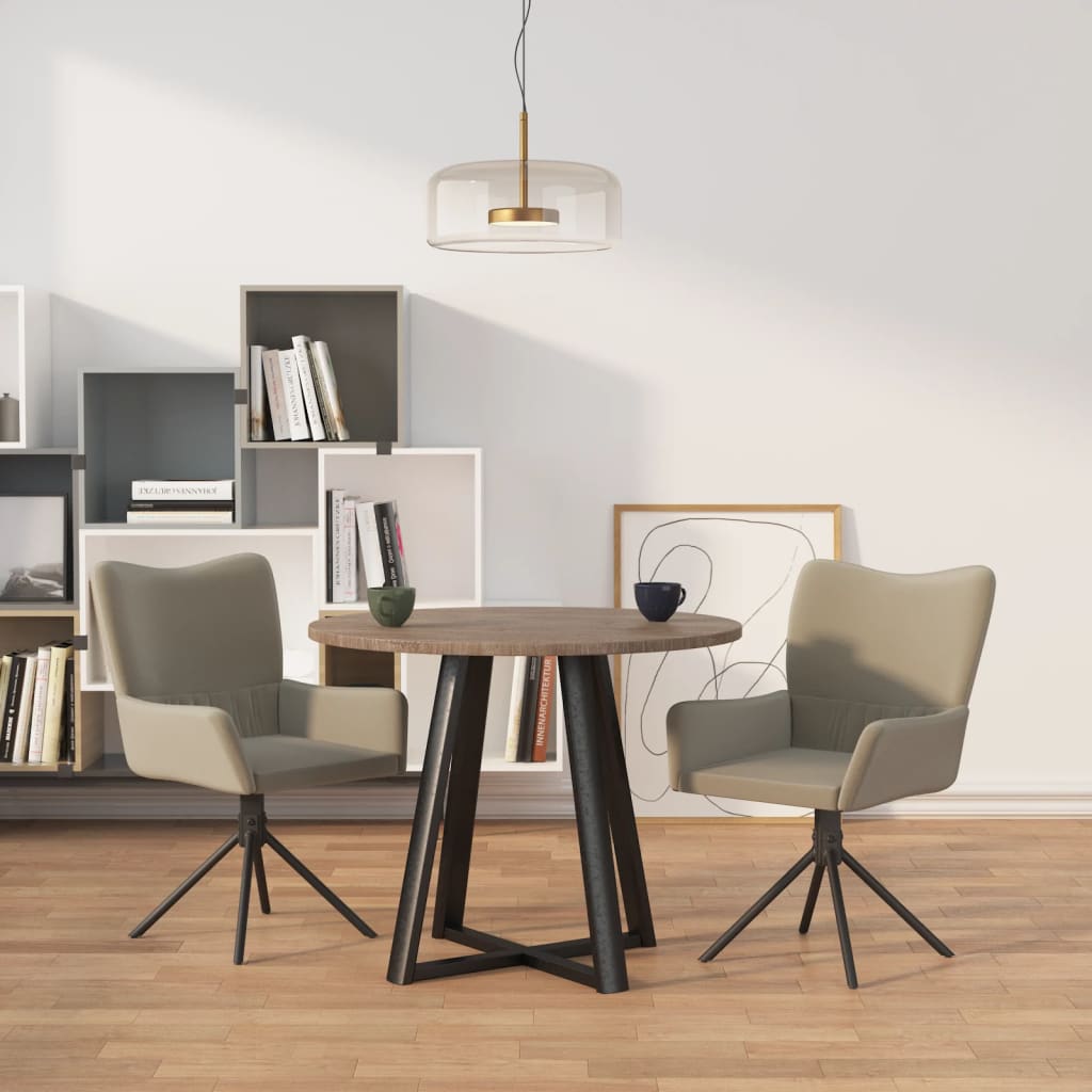 Eetkamerstoelen draaibaar 2 st fluweel lichtgrijs is nu te koop bij PeponiXL, paradijselijk wonen!