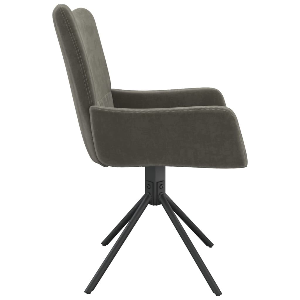 Eetkamerstoelen draaibaar 2 st fluweel donkergrijs is nu te koop bij PeponiXL, paradijselijk wonen!