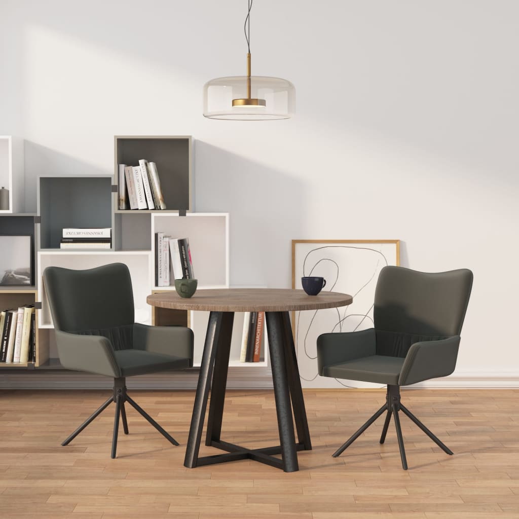 Eetkamerstoelen draaibaar 2 st fluweel donkergrijs is nu te koop bij PeponiXL, paradijselijk wonen!