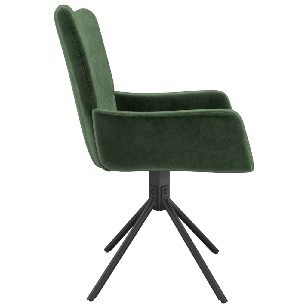 Eetkamerstoelen draaibaar 2 st fluweel donkergroen is nu te koop bij PeponiXL, paradijselijk wonen!