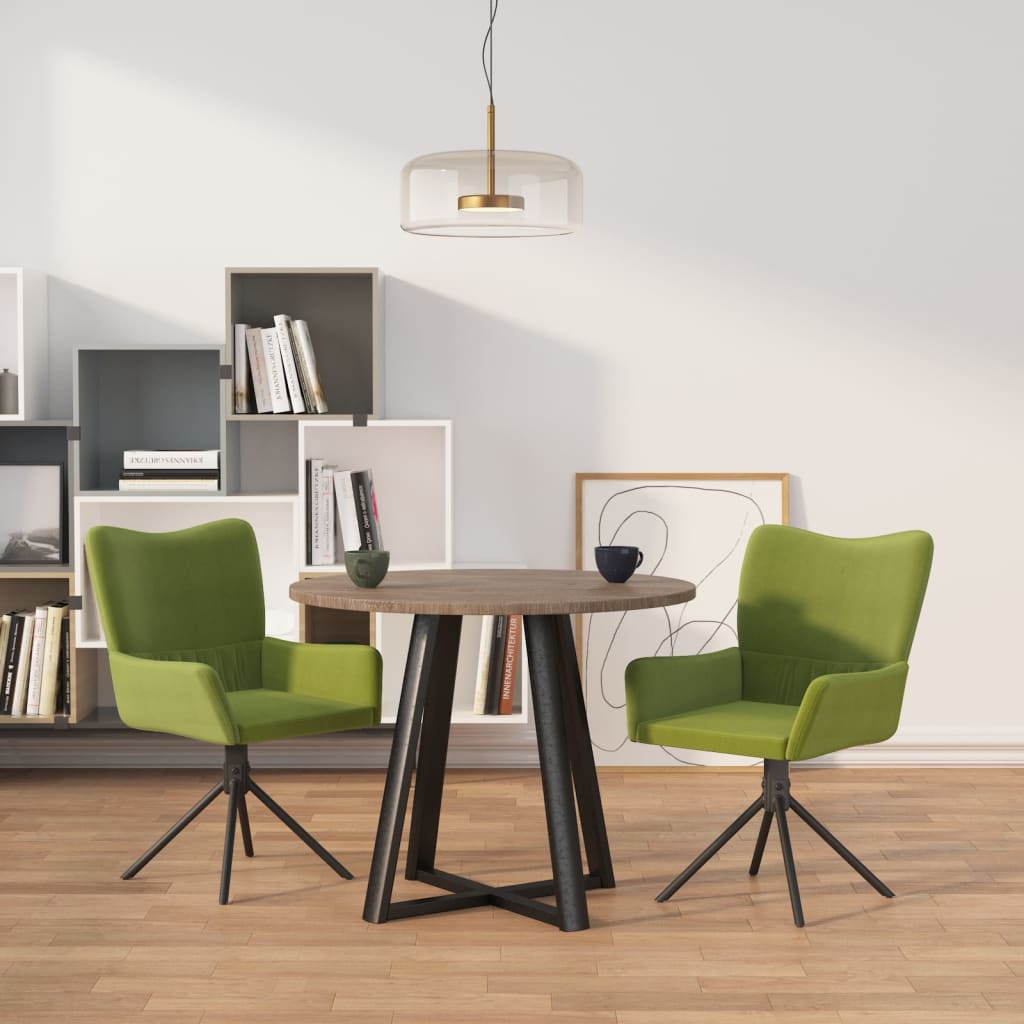 Eetkamerstoelen draaibaar 2 st fluweel lichtgroen is nu te koop bij PeponiXL, paradijselijk wonen!