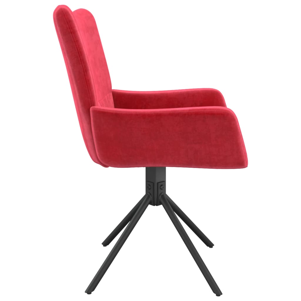 Eetkamerstoelen draaibaar 2 st fluweel wijnrood is nu te koop bij PeponiXL, paradijselijk wonen!