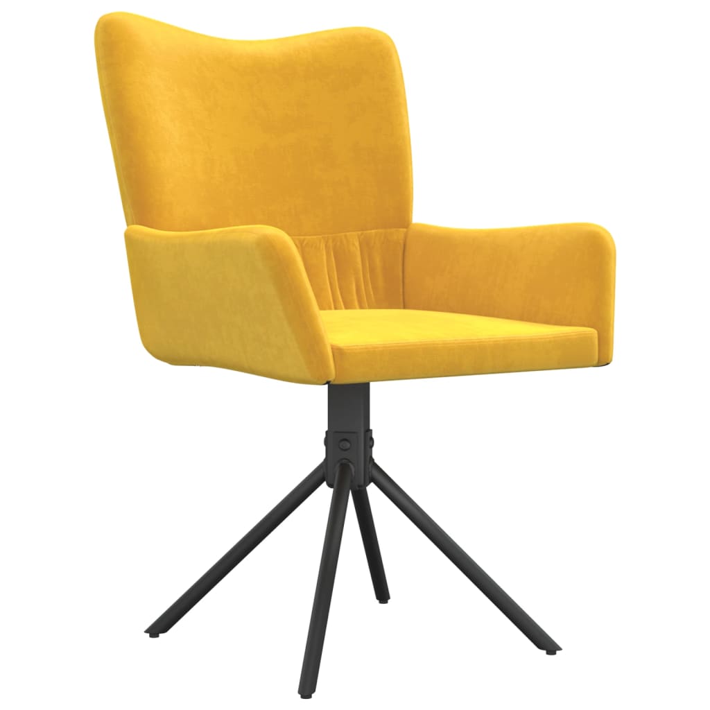 Eetkamerstoelen draaibaar 2 st fluweel geel is nu te koop bij PeponiXL, paradijselijk wonen!