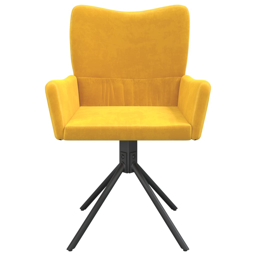 Eetkamerstoelen draaibaar 2 st fluweel geel is nu te koop bij PeponiXL, paradijselijk wonen!