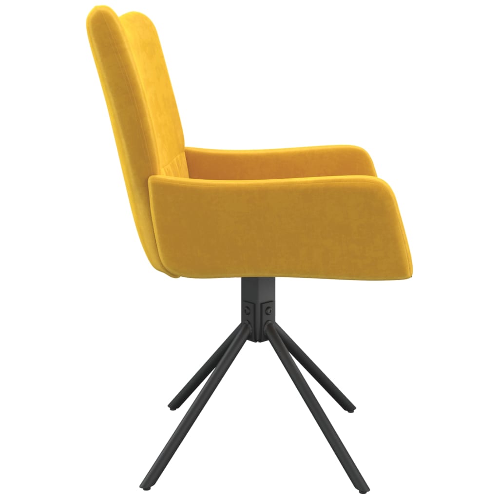 Eetkamerstoelen draaibaar 2 st fluweel geel is nu te koop bij PeponiXL, paradijselijk wonen!