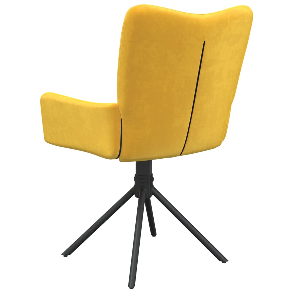 Eetkamerstoelen draaibaar 2 st fluweel geel is nu te koop bij PeponiXL, paradijselijk wonen!