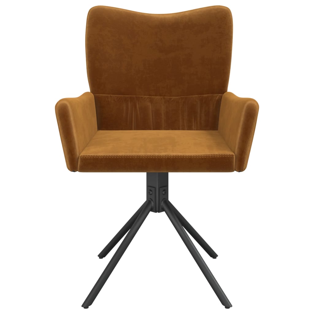 Eetkamerstoelen draaibaar 2 st fluweel bruin is nu te koop bij PeponiXL, paradijselijk wonen!