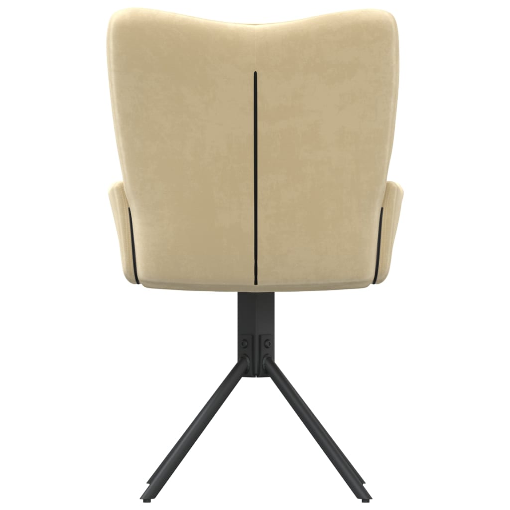 Eetkamerstoelen draaibaar 2 st fluweel crèmekleurig is nu te koop bij PeponiXL, paradijselijk wonen!