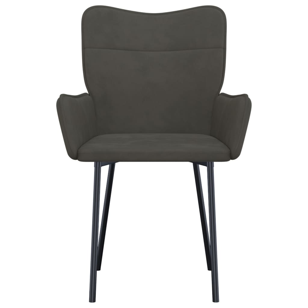 Eetkamerstoelen 2 st fluweel donkergrijs is nu te koop bij PeponiXL, paradijselijk wonen!
