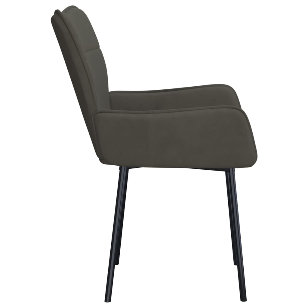 Eetkamerstoelen 2 st fluweel donkergrijs is nu te koop bij PeponiXL, paradijselijk wonen!