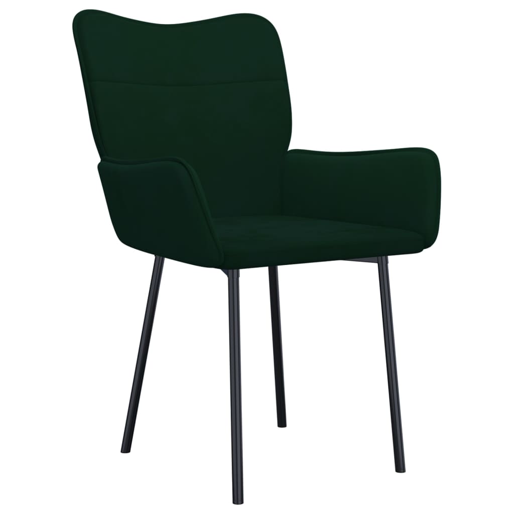 Eetkamerstoelen 2 st fluweel donkergroen is nu te koop bij PeponiXL, paradijselijk wonen!
