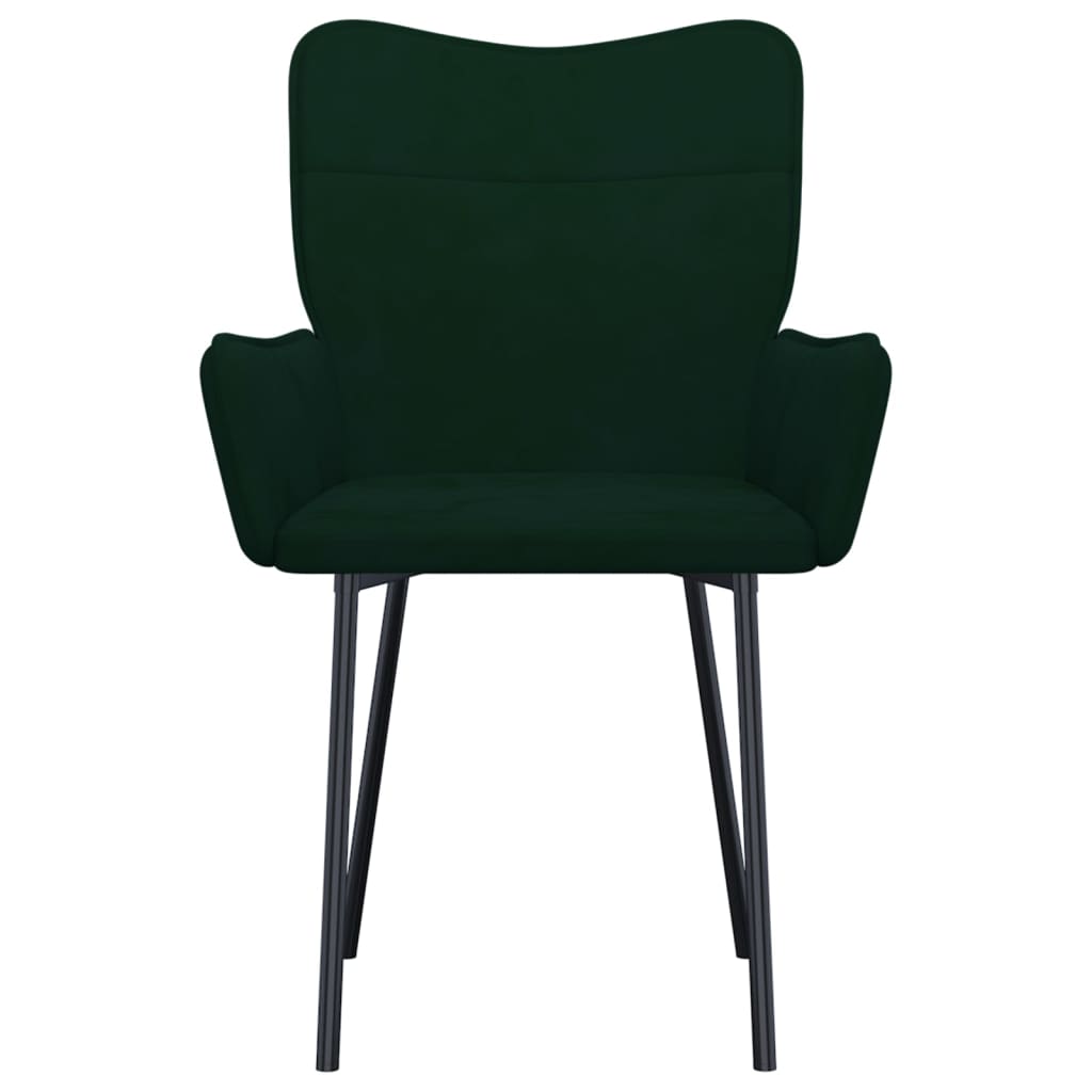 Eetkamerstoelen 2 st fluweel donkergroen is nu te koop bij PeponiXL, paradijselijk wonen!