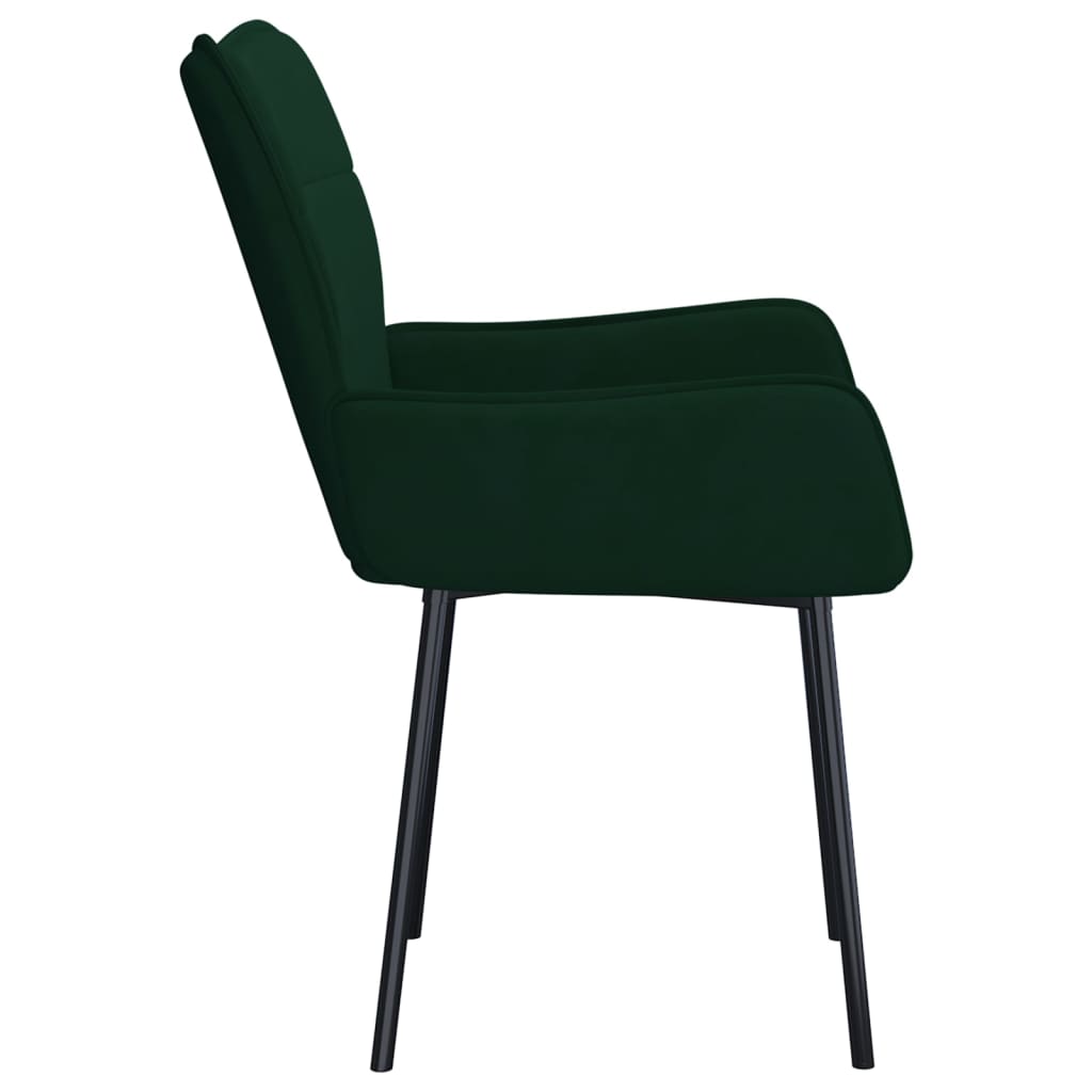 Eetkamerstoelen 2 st fluweel donkergroen is nu te koop bij PeponiXL, paradijselijk wonen!