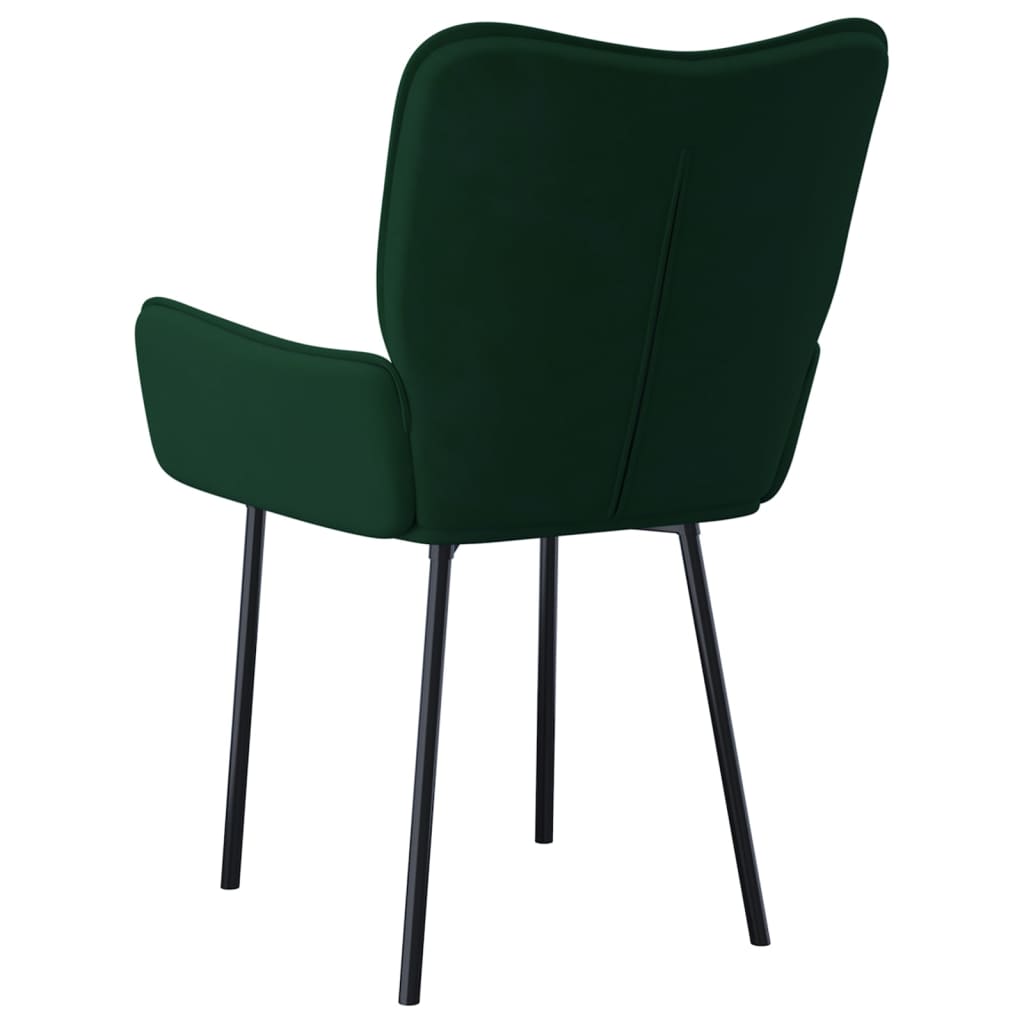Eetkamerstoelen 2 st fluweel donkergroen is nu te koop bij PeponiXL, paradijselijk wonen!