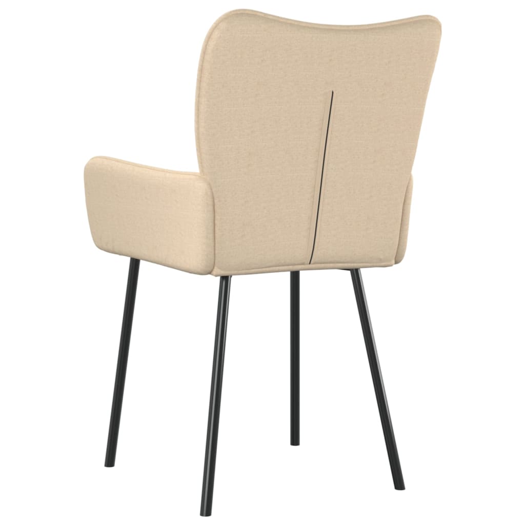 Eetkamerstoelen 2 st stof crèmekleurig is nu te koop bij PeponiXL, paradijselijk wonen!