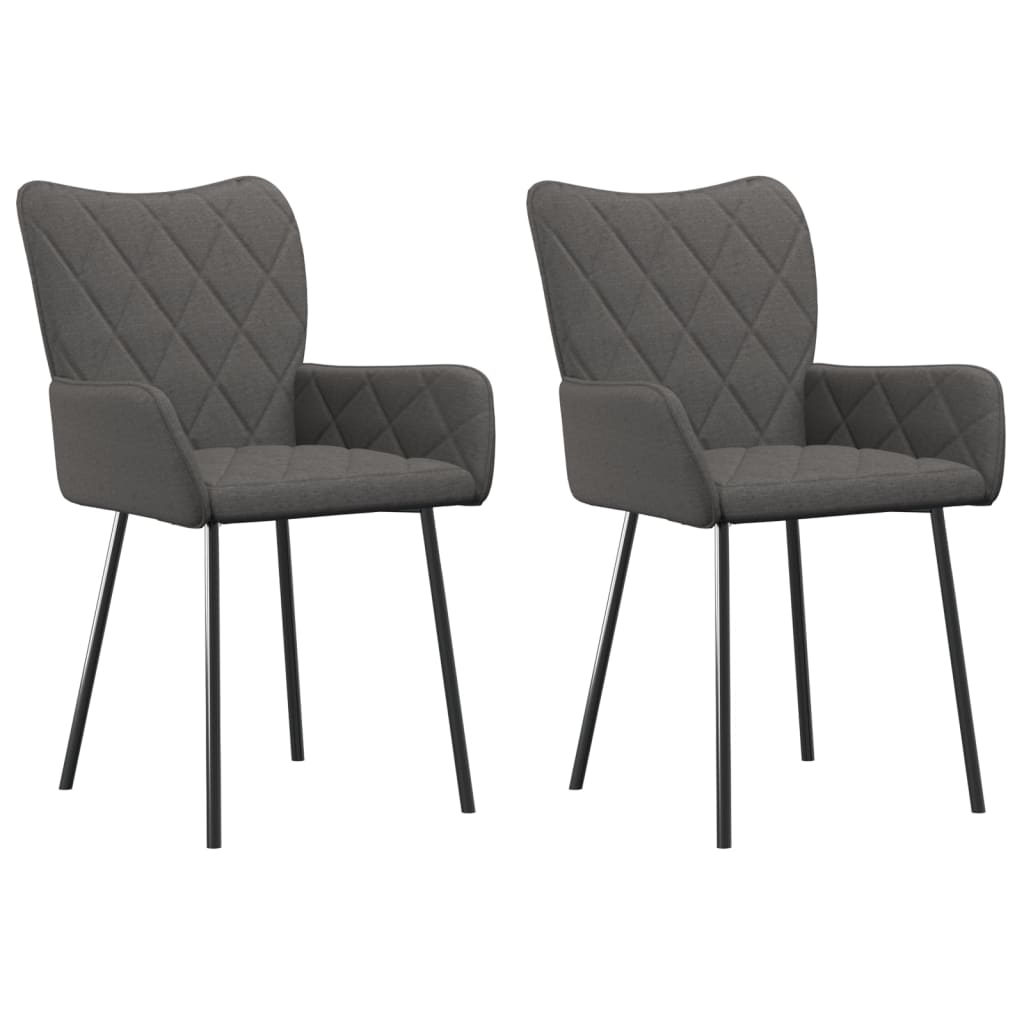 Eetkamerstoelen 2 st stof donkergrijs is nu te koop bij PeponiXL, paradijselijk wonen!
