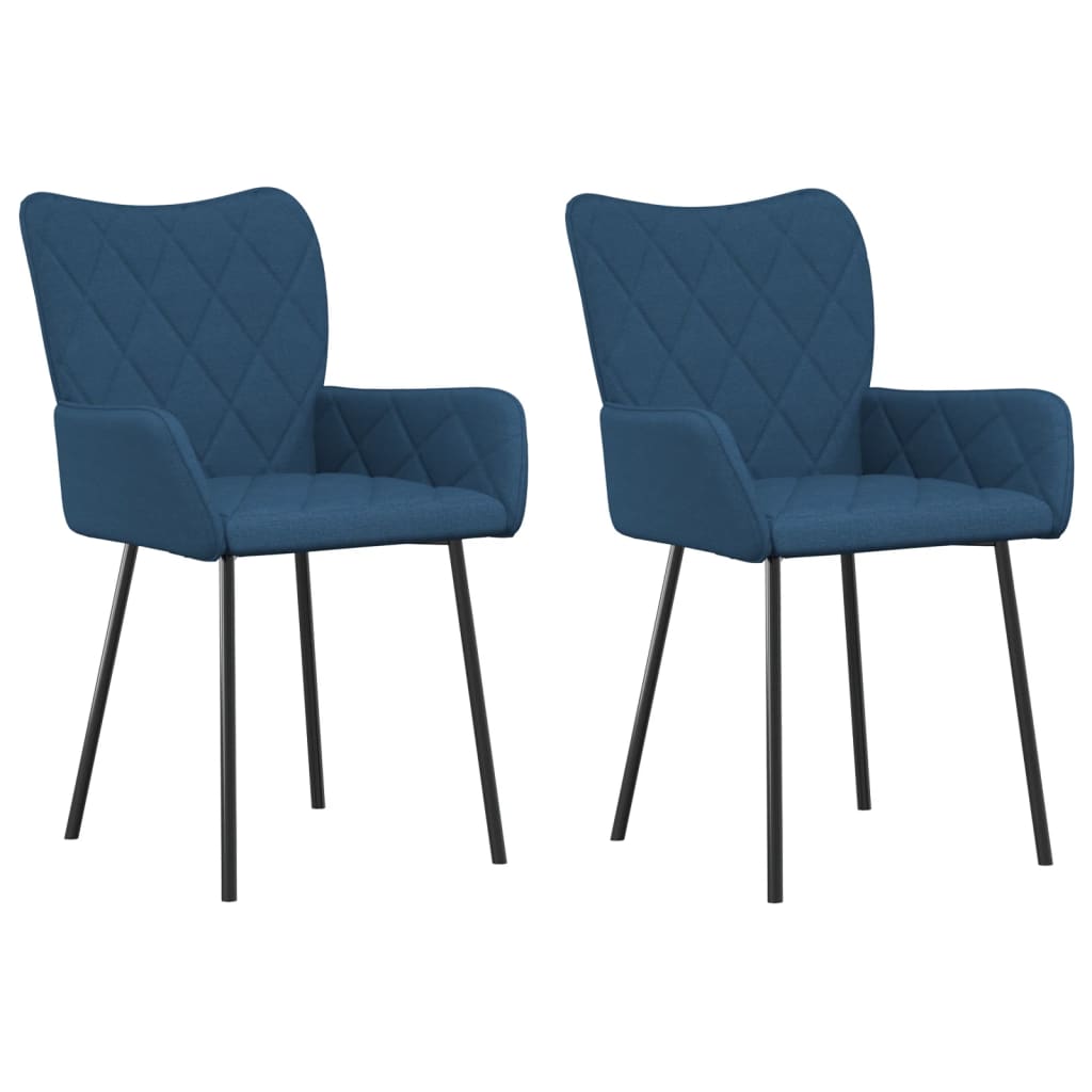 Eetkamerstoelen 2 st stof blauw is nu te koop bij PeponiXL, paradijselijk wonen!