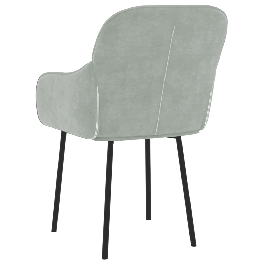 Eetkamerstoelen 2 st fluweel lichtgrijs is nu te koop bij PeponiXL, paradijselijk wonen!