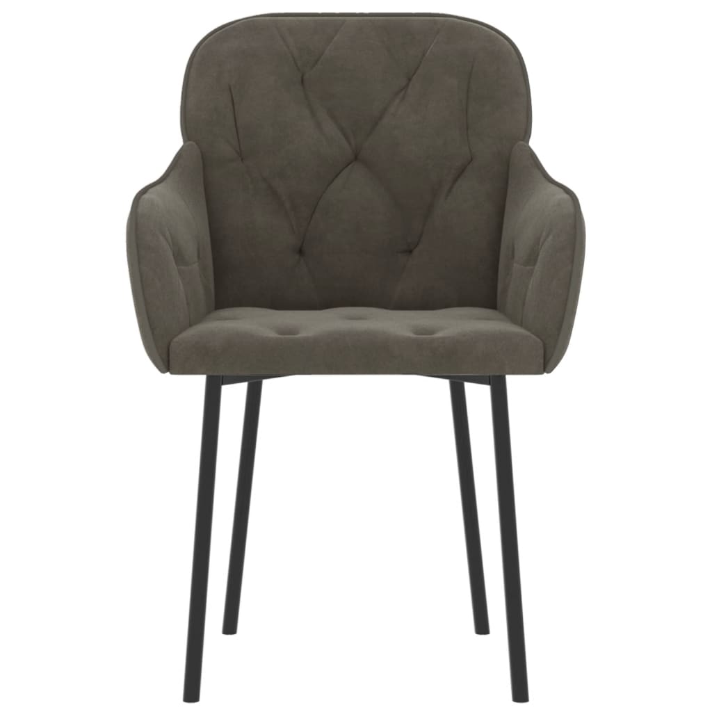 Eetkamerstoelen 2 st fluweel donkergrijs is nu te koop bij PeponiXL, paradijselijk wonen!
