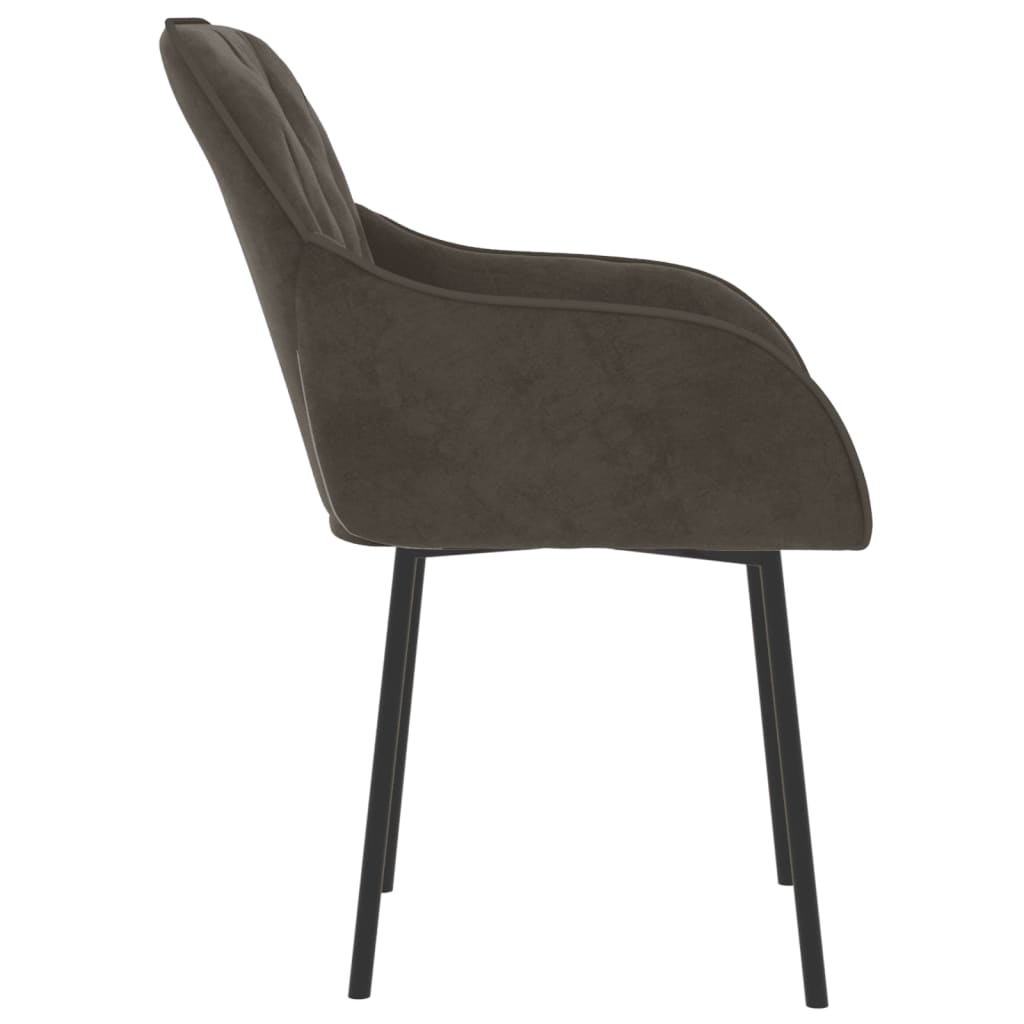 Eetkamerstoelen 2 st fluweel donkergrijs is nu te koop bij PeponiXL, paradijselijk wonen!