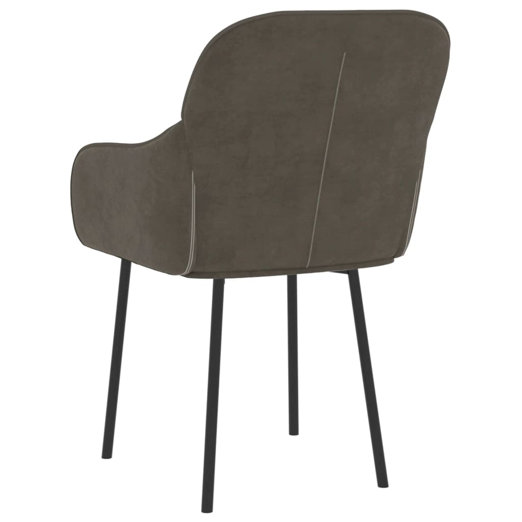 Eetkamerstoelen 2 st fluweel donkergrijs is nu te koop bij PeponiXL, paradijselijk wonen!