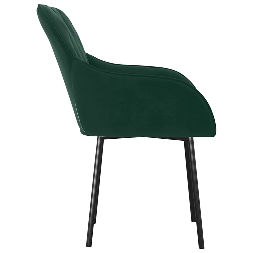 Eetkamerstoelen 2 st fluweel donkergroen is nu te koop bij PeponiXL, paradijselijk wonen!