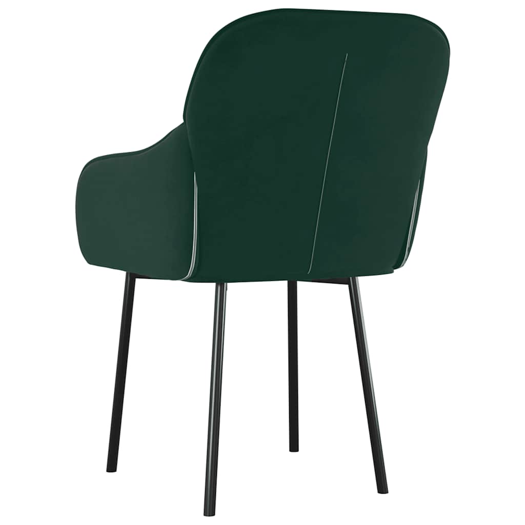 Eetkamerstoelen 2 st fluweel donkergroen is nu te koop bij PeponiXL, paradijselijk wonen!