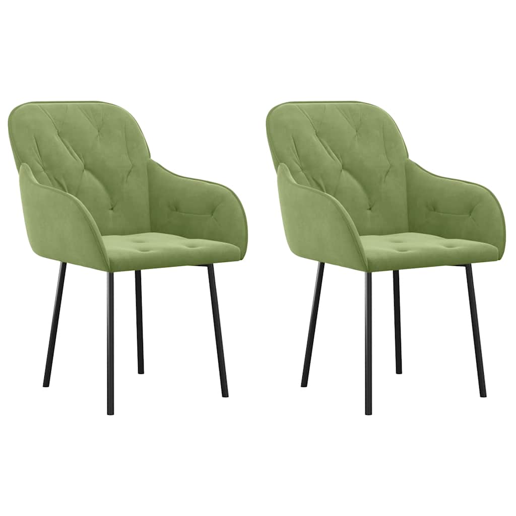 Eetkamerstoelen 2 st fluweel lichtgroen is nu te koop bij PeponiXL, paradijselijk wonen!