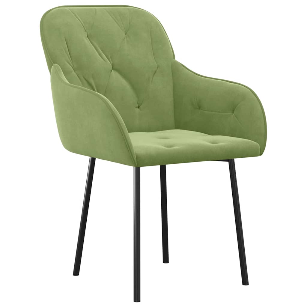 Eetkamerstoelen 2 st fluweel lichtgroen is nu te koop bij PeponiXL, paradijselijk wonen!