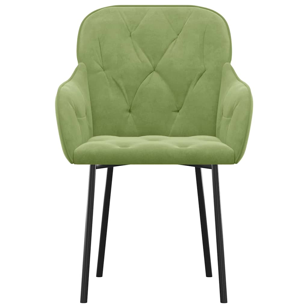 Eetkamerstoelen 2 st fluweel lichtgroen is nu te koop bij PeponiXL, paradijselijk wonen!