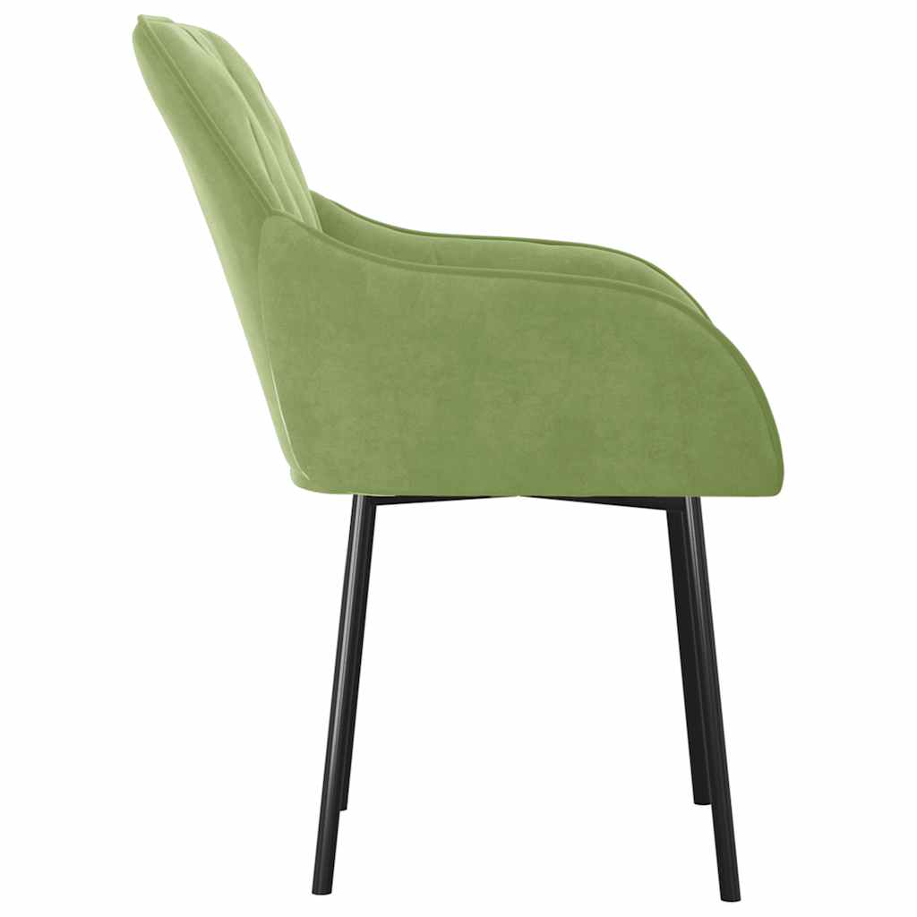 Eetkamerstoelen 2 st fluweel lichtgroen is nu te koop bij PeponiXL, paradijselijk wonen!