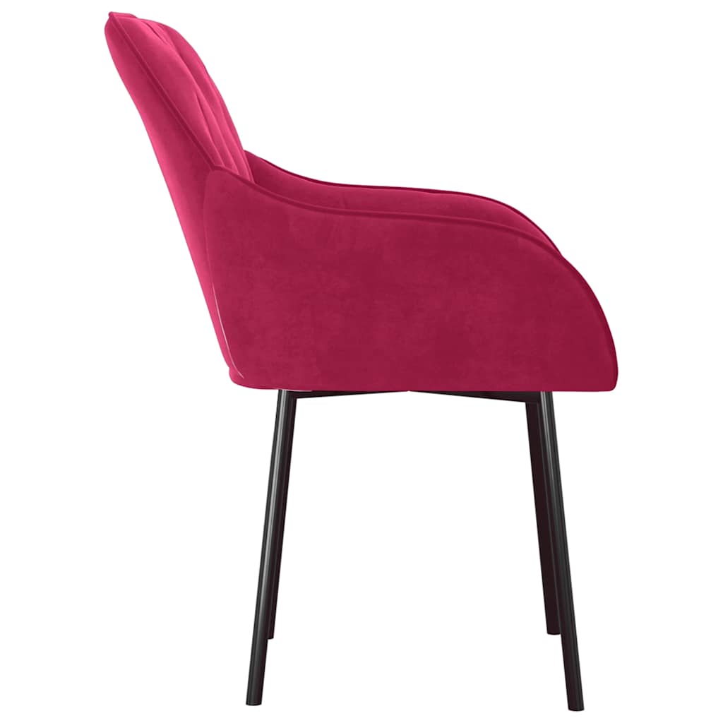 Eetkamerstoelen 2 st fluweel wijnrood is nu te koop bij PeponiXL, paradijselijk wonen!