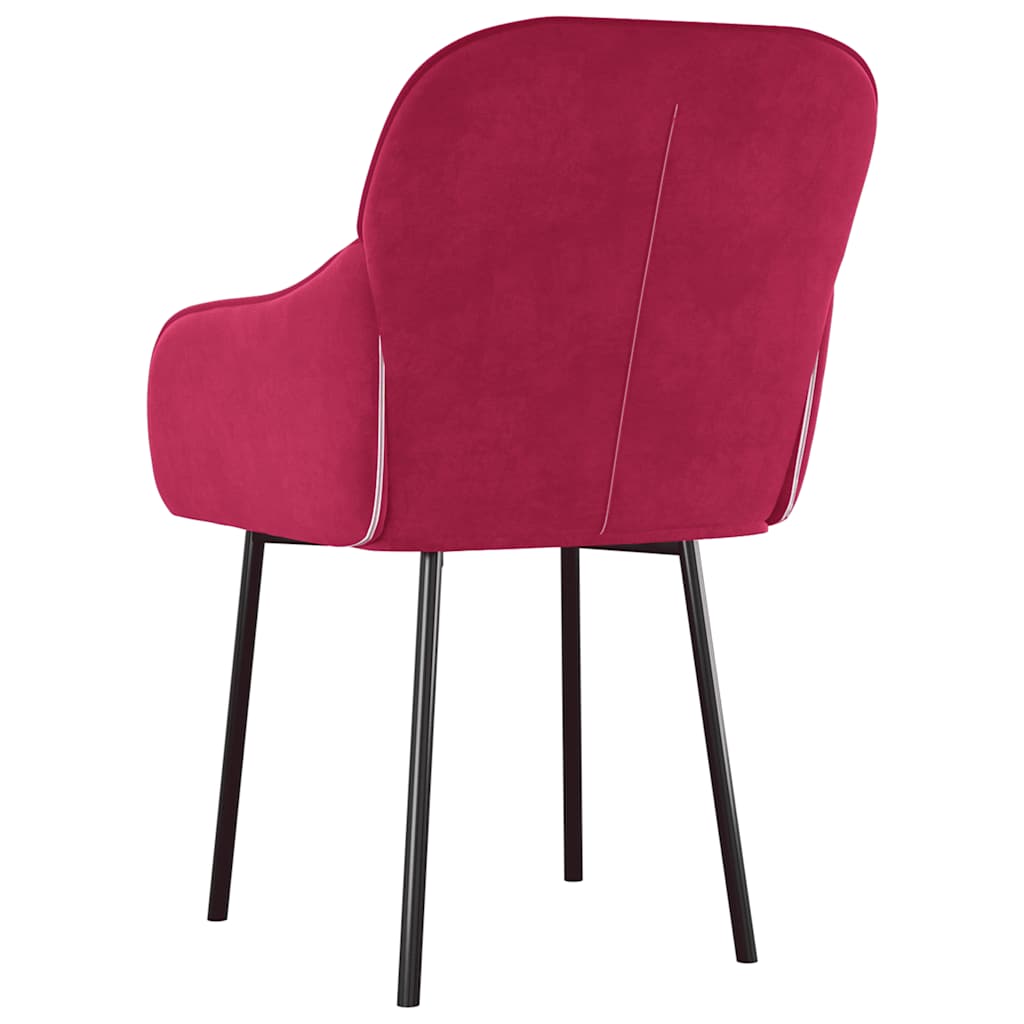 Eetkamerstoelen 2 st fluweel wijnrood is nu te koop bij PeponiXL, paradijselijk wonen!