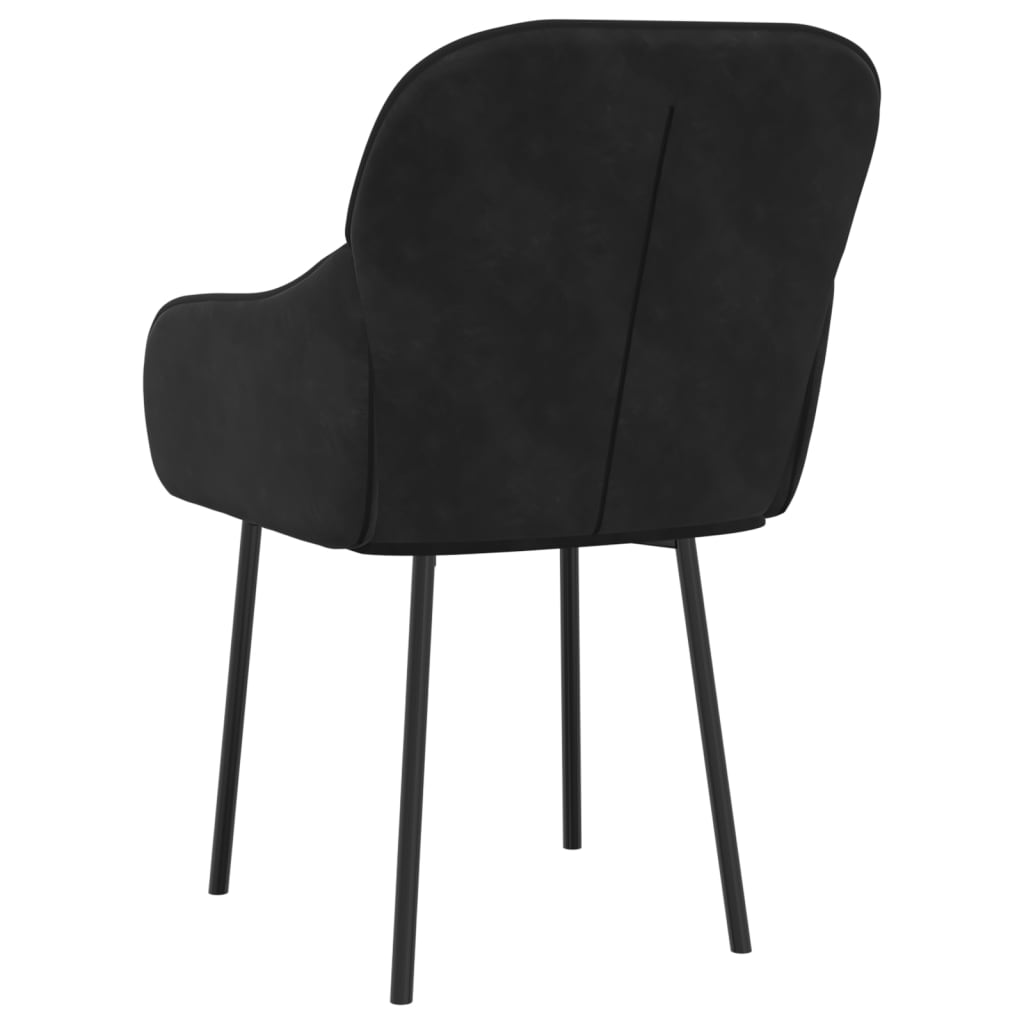 Eetkamerstoelen 2 st fluweel zwart is nu te koop bij PeponiXL, paradijselijk wonen!