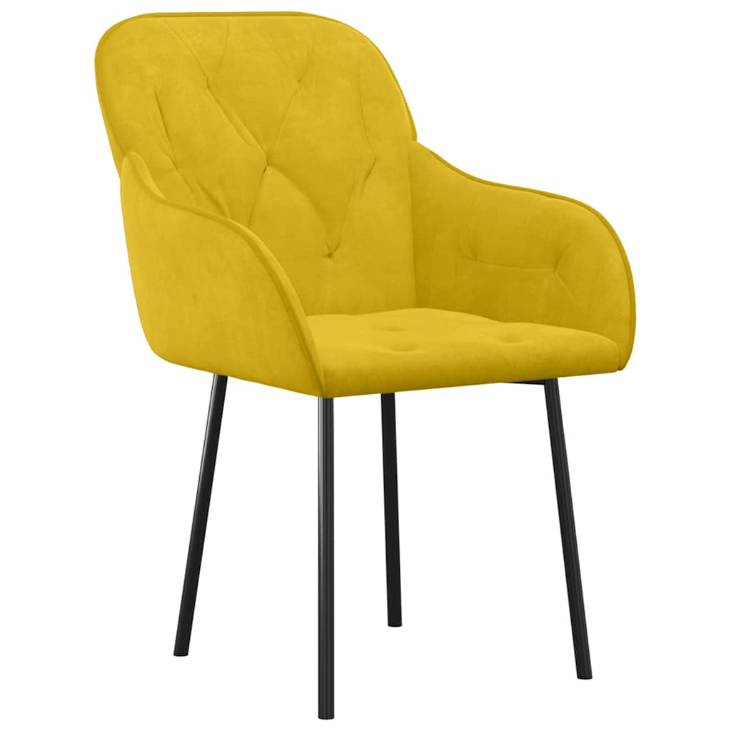 Eetkamerstoelen 2 st fluweel geel is nu te koop bij PeponiXL, paradijselijk wonen!